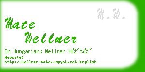 mate wellner business card